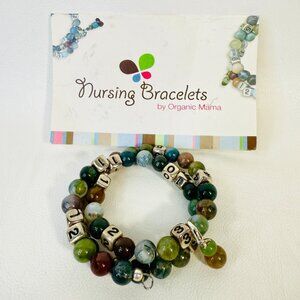 Nursing Bracelets by Organic MamaStone Beads Counting Time Keeping Memory Wire